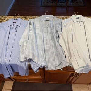 Three Calvin Klein button collared shirts